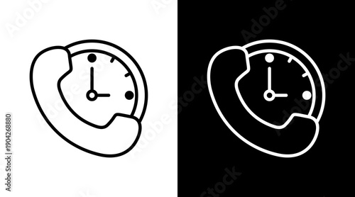 24 Hours Icon Sheet Black And White