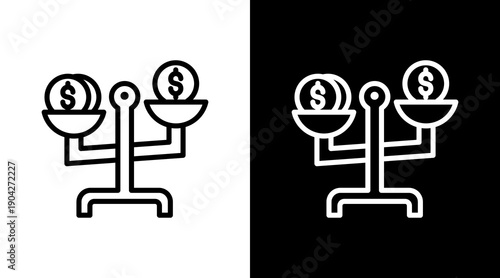 Balance Icon Sheet Black And White