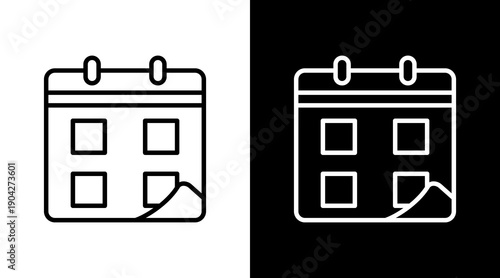 Schedule Icon Sheet Black And White