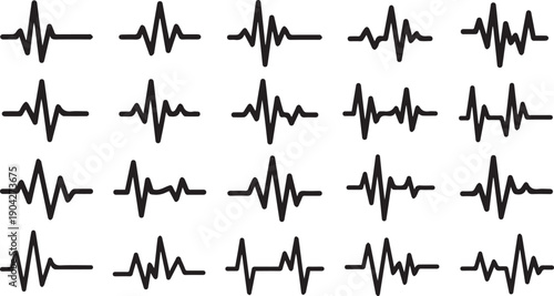 ecg pulse line seamless pattern vector illustration