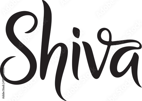Shiva Minimal Calligraphy Devotional Design