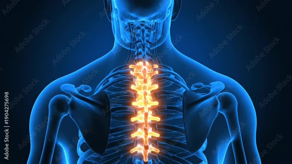 Lumbar Spine Pain Illustration – 3D Digital Medical Visualization of ...