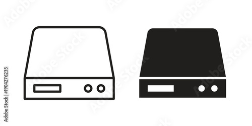 Hard Disk icon design element, vector illustration. Editable vector collections.