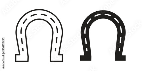 Horseshoe icon design element, vector illustration. Editable vector collections.