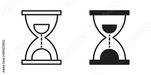 Hourglass end icon design element, vector illustration. Editable vector collections.