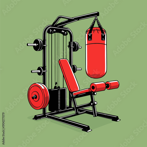 fitness equipment vector images
