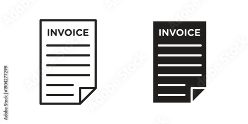 Invoice icon design element, vector illustration. Editable vector collections.