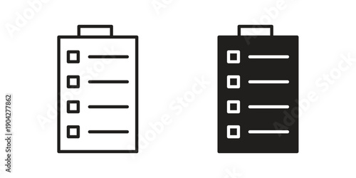 List check icon design element, vector illustration. Editable vector collections.