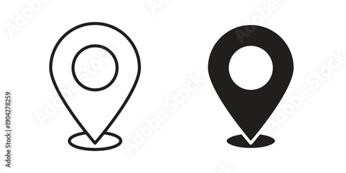 Map icon design element, vector illustration. Editable vector collections.
