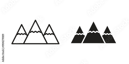 Mountains icon design element, vector illustration. Editable vector collections.