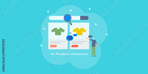 Conversational AI assistant interprets user search intent, display personalized shopping items suggestion with discount availability, product discovery with machine.