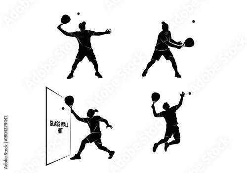 set vector of player movement pose in padel