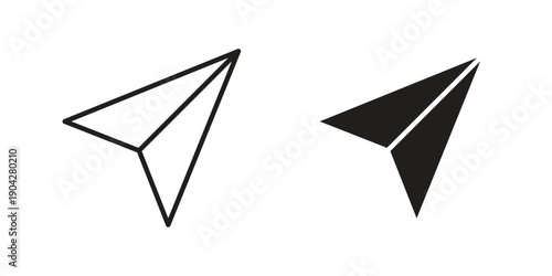 Paper plane icon design element, vector illustration. Editable vector collections.
