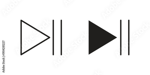 Play pause icon design element, vector illustration. Editable vector collections.