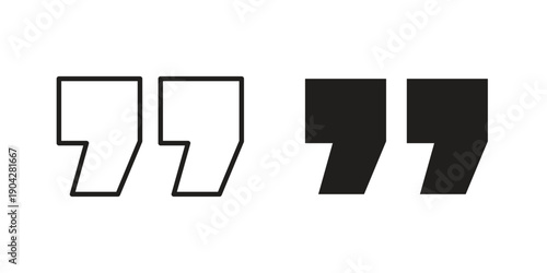 Quote right icon design element, vector illustration. Editable vector collections.