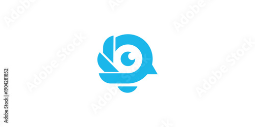 Modern abstract logo bird for human relationships, social, teamwork, vector design illustration.
