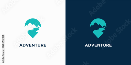 Mountain  travel location logo design outdoor, adventure, journey logo design template inspiration