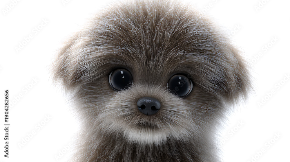 Obraz premium A close-up shot of a cute puppy with big eyes