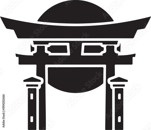 A traditional japanese torii gate symbolizing the entrance to a sacred space