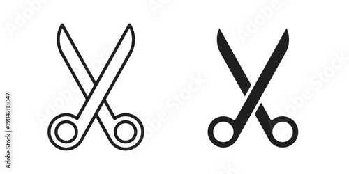 Scissors icon design element, vector illustration. Editable vector collections.