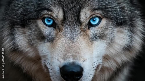 Arctic Wolf Gaze - 4K Canine Portrait for Wildlife Prints & Digital Media
