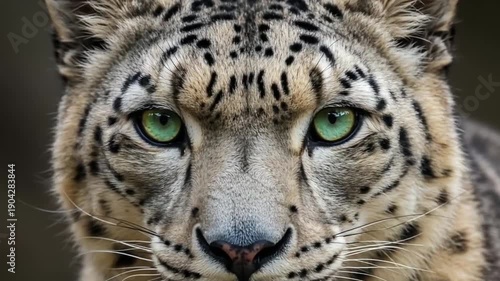 Snow Leopard Intensity - 4K Wildlife Art for Conservation Campaigns & Nature Prints
