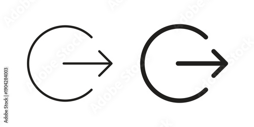 Sign out icon design element, vector illustration. Editable vector collections.