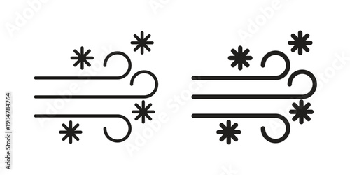 Snow blowing icon design element, vector illustration. Editable vector collections.