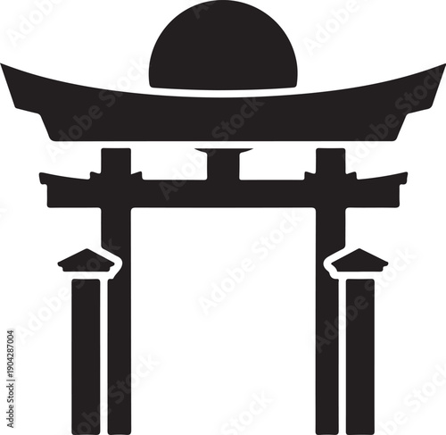 A traditional japanese torii gate symbolizing the entrance to a sacred space