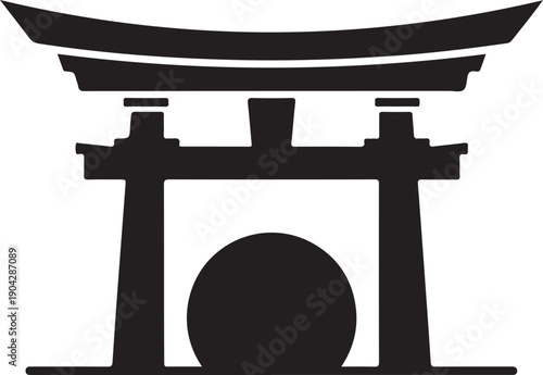 Traditional japanese torii gate symbolizing the transition from the mundane to the sacred