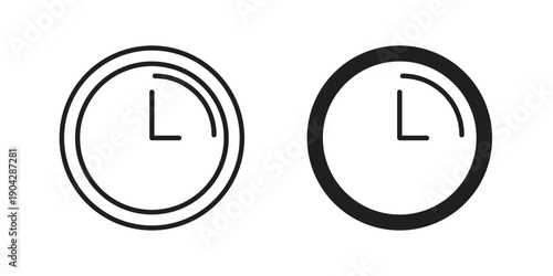 Time quarter past icon design element, vector illustration. Editable vector collections.
