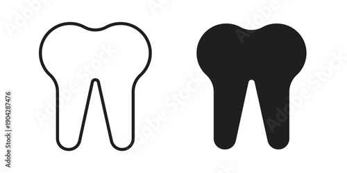 Tooth icon design element, vector illustration. Editable vector collections.