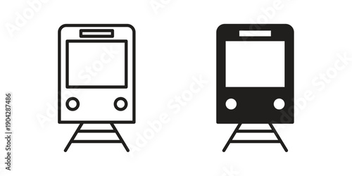 Train icon design element, vector illustration. Editable vector collections.