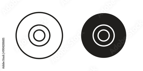 Vinyl icon design element, vector illustration. Editable vector collections.