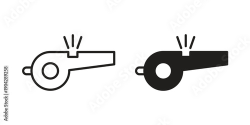Whistle icon design element, vector illustration. Editable vector collections.