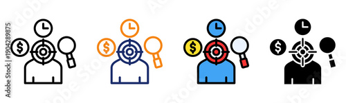 Buyer Persona Icon Multiple Style Collection Set 