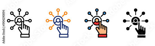 Touchpoint Channel Icon Multiple Style Collection Set 