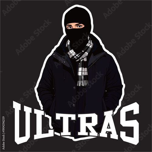 a hooligans football fans vector 