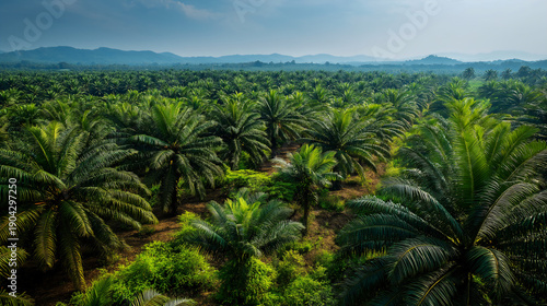 Wallpaper Mural Oil palm plantation in southern in Thailand.	 Torontodigital.ca