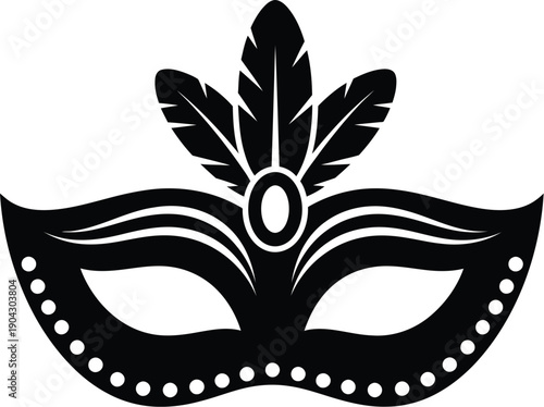 Venetian carnival mask. Secret carnival masquerade mask. 
