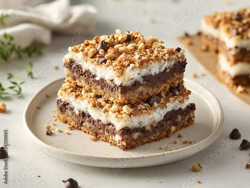 Wallpaper Mural Double Layer Coconut Chocolate Cookie Bars Torontodigital.ca