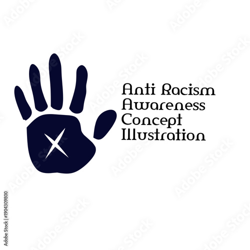 Anti Racism Awareness Concept Illustration