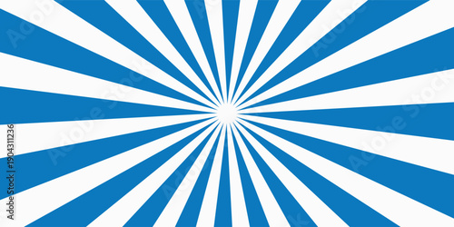 Vector illustration of vectorized sun rays with blue gradient on white background.