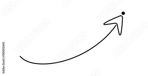 Upward growth arrow showing career progress for leadership vision and professional success