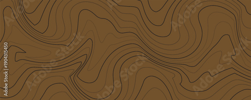 Topographic map like abstract backdrop. Fractal lines, organic pattern print, Seamless earth line, Wavy lines shaped like the contours of the land, geographic grid map, mountain, area.