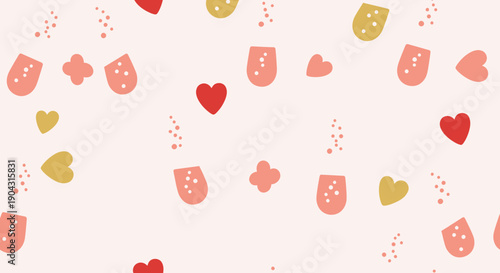 Valentine's Day heart pattern background design.