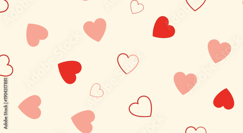 Valentine's Day heart pattern background design.