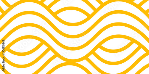 Pasta background, spaghetti abstract geometric pattern. Macaroni yellow poster. Wavy abstract pattern. Pasta vector illustration