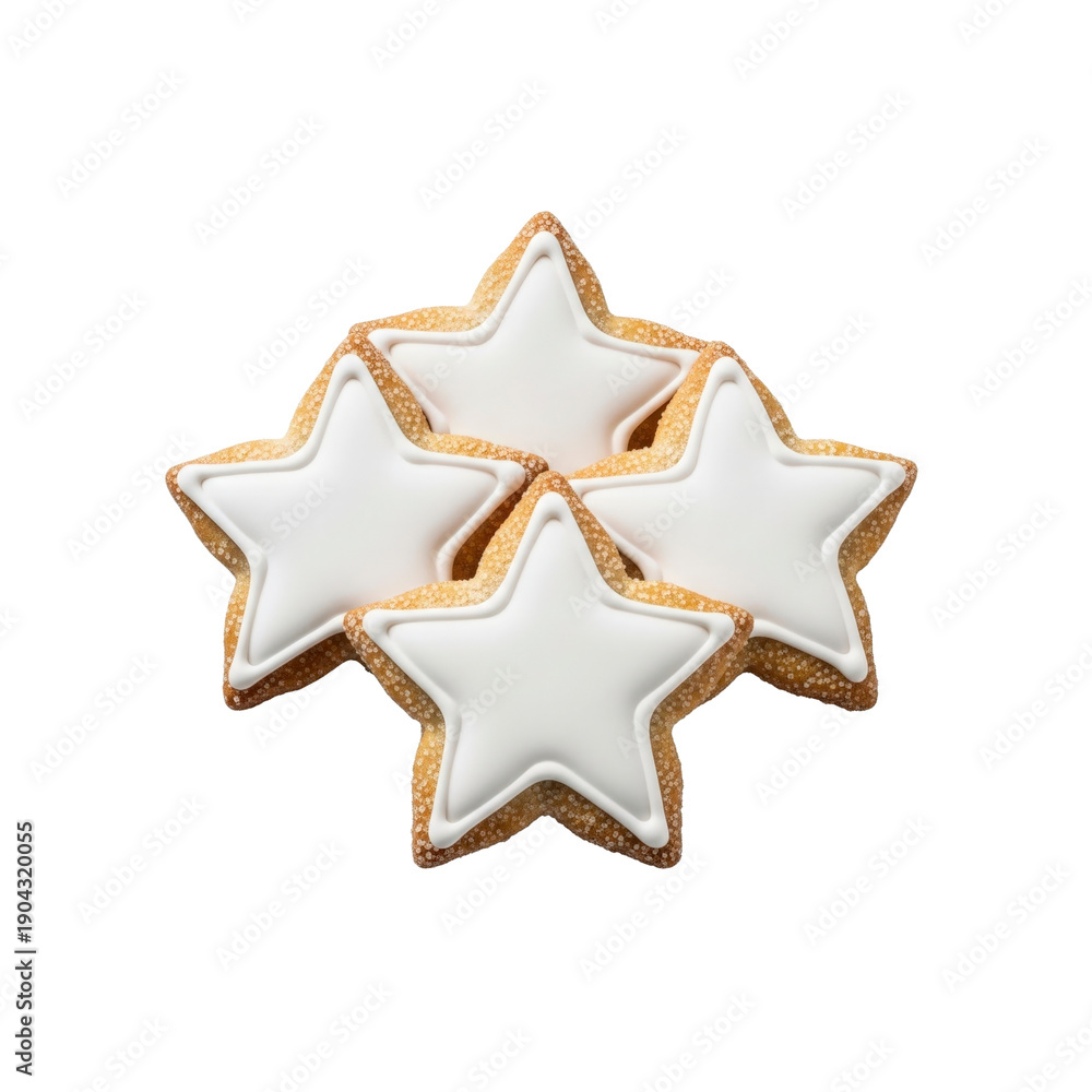 Obraz premium Star shaped cookies with white icing