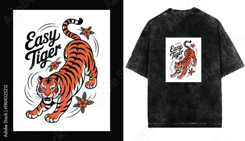 Royal bengal  tiger themed vector T shirt design, Perfect for posters, apparel, T-shirt design and many other